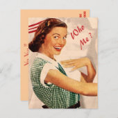 werden Sie meine Brautjungfrau sein, Trauzeugin... Einladungspostkarte (Vorne/Hinten)