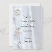 Werden Sie meine Brautjungfrau sein, Vintage Lace- Einladung (Rückseite)