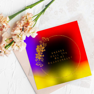 Werden Sie meine Brautmeisterin in tropischer grün Einladung