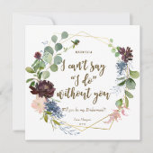 Werden Sie meine Bridesaid-Karte boho floral Einladung (Vorderseite)