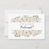 Werden Sie meine Bridesmädchen Weiße Blütenelegant (Vorderseite)