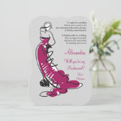 Werden Sie meine Bridesmaid 2 Cards sein? Einladung (Stehend Vorderseite)