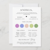 Werden Sie meine Bridesmaid-Arch-Fotokarte sein? Einladung (Rückseite)