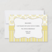 Werden Sie meine Bridesmaid-Biene gelb und grau se (Rückseite)