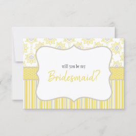 Werden Sie meine Bridesmaid-Biene gelb und grau se