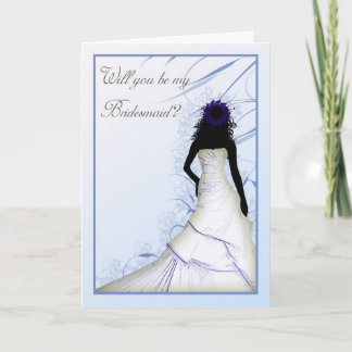 Werden Sie meine Bridesmaid blauen Mischungen sein Einladung