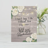 Werden Sie meine Bridesmaid-Blume sein Einladung (Stehend Vorderseite)