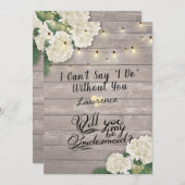 Werden Sie meine Bridesmaid-Blume sein Einladung (Vorne/Hinten)