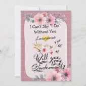 Werden Sie meine Bridesmaid-Blumenschrift sein? Einladung (Vorderseite)