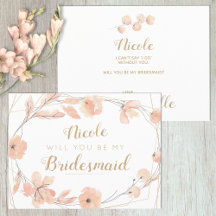 Werden Sie meine Bridesmaid Blush Blocks Wasserfar