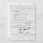 Werden Sie meine Bridesmaid Boho Blume rustikales Einladung (Rückseite)