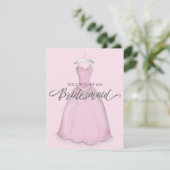 Werden Sie meine Bridesmaid-Brautjungfrau sein, di Karte (Stehend Vorderseite)
