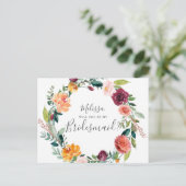 Werden Sie meine Bridesmaid Burgund-Blume sein? Einladungspostkarte (Stehend Vorderseite)