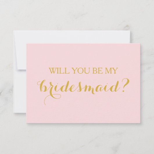 Werden Sie meine Bridesmaid-Card-Brautparty-Karte Einladung (Vorderseite)