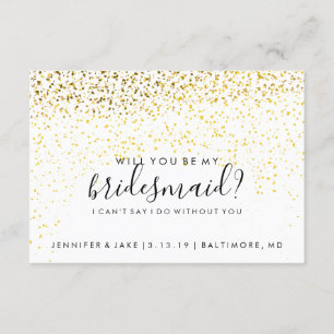 Werden Sie meine Bridesmaid Card - Confetti Fab Da Einladung