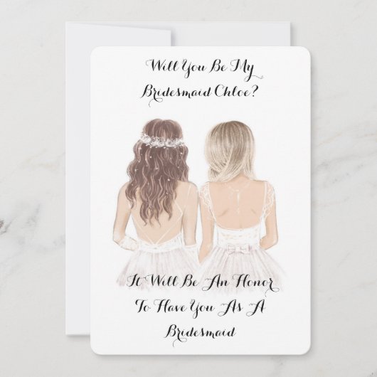 WERDEN SIE MEINE BRIDESMAID CARD SEIN? EINLADUNG (Vorderseite)
