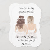 WERDEN SIE MEINE BRIDESMAID CARD SEIN? EINLADUNG (Vorne/Hinten)