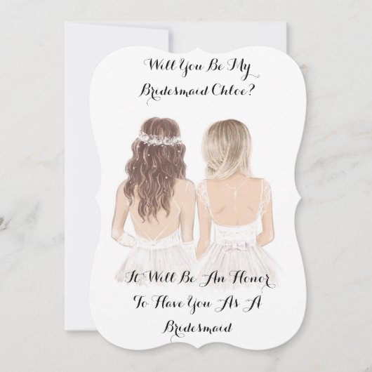 WERDEN SIE MEINE BRIDESMAID CARD SEIN? EINLADUNG (Vorderseite)