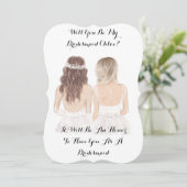 WERDEN SIE MEINE BRIDESMAID CARD SEIN? EINLADUNG (Stehend Vorderseite)