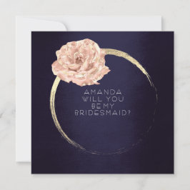 Werden Sie meine Bridesmaid-Champaion Gold Rose Na Einladung