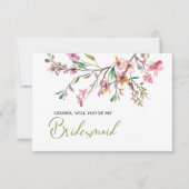 Werden Sie meine Bridesmaid Cherry Blossom Floral (Vorderseite)