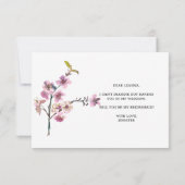 Werden Sie meine Bridesmaid Cherry Blossom Floral (Rückseite)