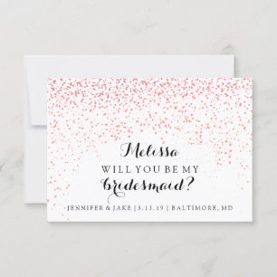 Werden Sie meine Bridesmaid - Confetti Fab You Pin Einladung