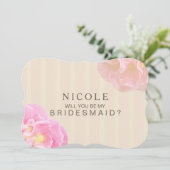 Werden Sie meine Bridesmaid Custom Invite Nicole Einladung (Stehend Vorderseite)