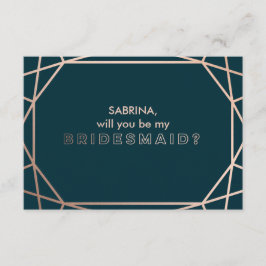Werden Sie meine Bridesmaid Diamond Geometric? Einladung