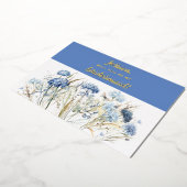 Werden Sie meine Bridesmaid Dusty Blue Wildblumen Folieneinladung (Gedreht)