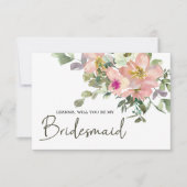 Werden Sie meine Bridesmaid-Eggshell und Blush? (Vorderseite)