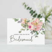 Werden Sie meine Bridesmaid-Eggshell und Blush? (Stehend Vorderseite)