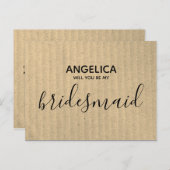 Werden Sie meine Bridesmaid einfache Kraft Karte r (Vorne/Hinten)