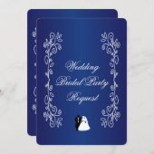 Werden Sie meine Bridesmaid-Einladung Royal Blue s Einladung (Vorne/Hinten)