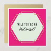 WERDEN SIE MEINE BRIDESMAID-Einladung SEIN? Einladung (Vorne/Hinten)
