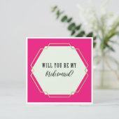 WERDEN SIE MEINE BRIDESMAID-Einladung SEIN? Einladung (Stehend Vorderseite)