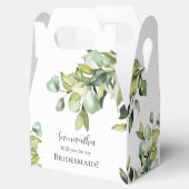Werden Sie meine Bridesmaid Elegant Green Botanica Geschenkschachtel (Geöffnet)