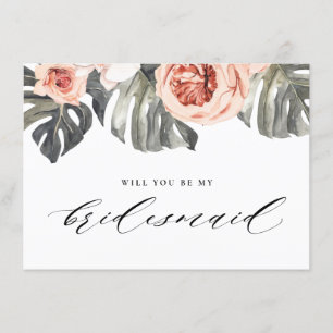 Werden Sie meine Bridesmaid-Eleganten Tropen sein? Einladung