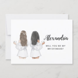 Werden Sie meine Bridesmaid-Flachkarte sein? Einladung