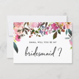 Werden Sie meine Bridesmaid-Flachkarte sein? Einladung