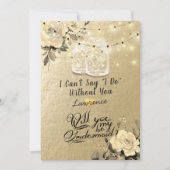 Werden Sie meine Bridesmaid Floral Mason Jar Light Einladung (Vorderseite)