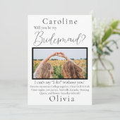 Werden Sie meine Bridesmaid-Foto Lieblings-Erinner Einladung (Stehend Vorderseite)