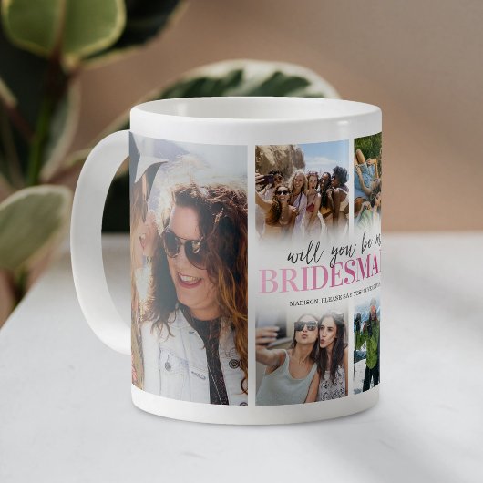 Werden Sie meine Bridesmaid-FotoCollage sein? Kaffeetasse