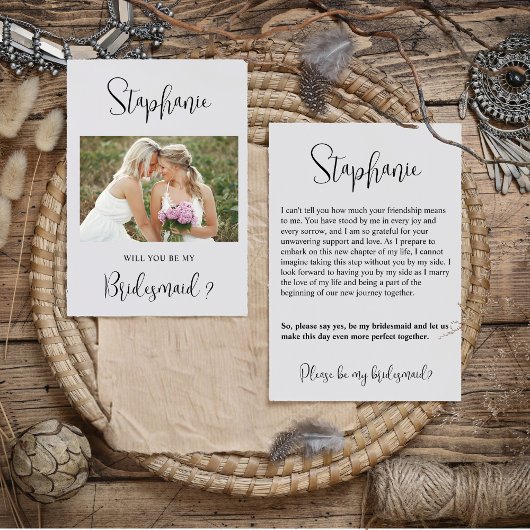 Werden Sie meine Bridesmaid-Fotokarte sein? Einladung