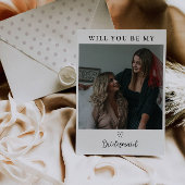 Werden Sie meine Bridesmaid-Fotokarte sein? Einladung