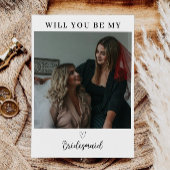 Werden Sie meine Bridesmaid-Fotokarte sein? Einladung
