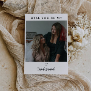 Werden Sie meine Bridesmaid-Fotokarte sein? Einladung