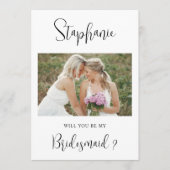 Werden Sie meine Bridesmaid-Fotokarte sein? Einladung (Vorderseite)