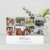 Werden Sie meine Bridesmaid-Fotosammlung sein? Einladung (Stehend Vorderseite)