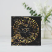 Werden Sie meine Bridesmaid Gold Black Marmor? Einladung (Stehend Vorderseite)